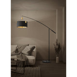 Tortola 1 Floor Lamp - Black & Brass