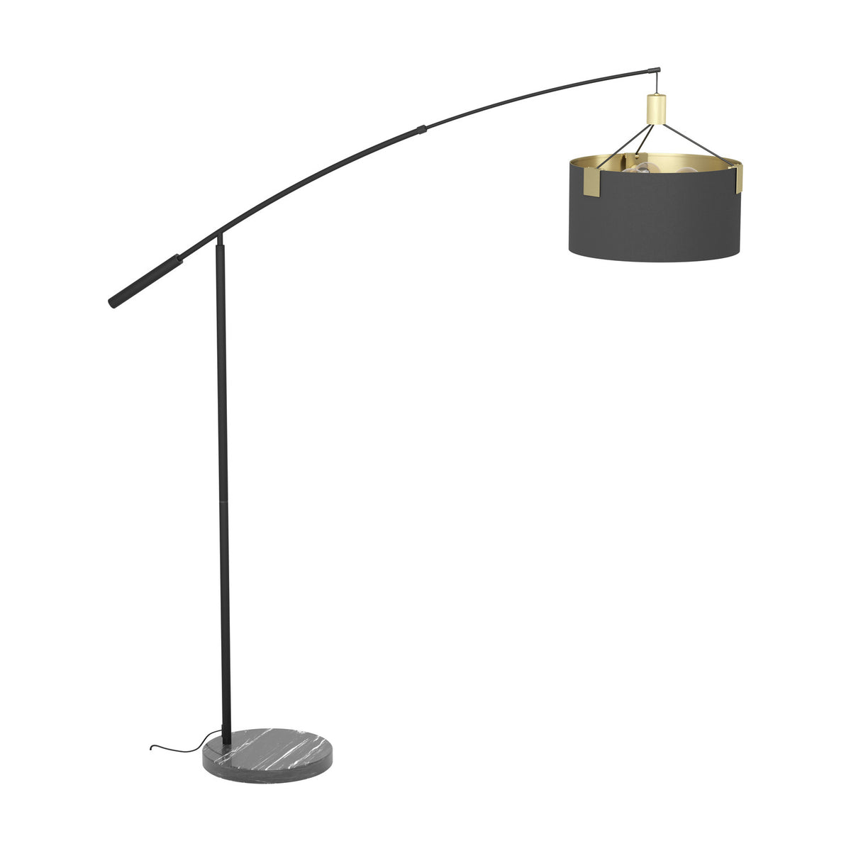 Tortola 1 Floor Lamp - Black & Brass