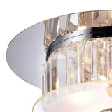 Tosca 4 Light Round Glass/Crystal Flush Ceiling Light – Chrome