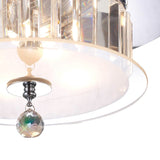 Tosca 4 Light Round Glass/Crystal Flush Ceiling Light – Chrome