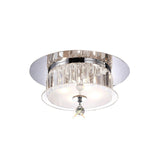 Tosca 4 Light Round Glass/Crystal Flush Ceiling Light – Chrome