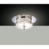 Tosca 4 Light Round Glass/Crystal Flush Ceiling Light – Chrome