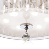 Tosca 6 Light Round Glass/Crystal Flush Ceiling Light – Chrome