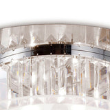 Tosca 6 Light Round Glass/Crystal Flush Ceiling Light – Chrome