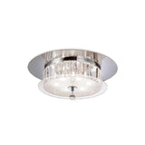 Tosca 6 Light Round Glass/Crystal Flush Ceiling Light – Chrome