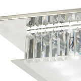 Tosca 6 Light Square Glass/Crystal Flush Ceiling Light – Chrome
