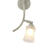 Toscano 2 Light Frosted Glass Wall Light - White & Gold