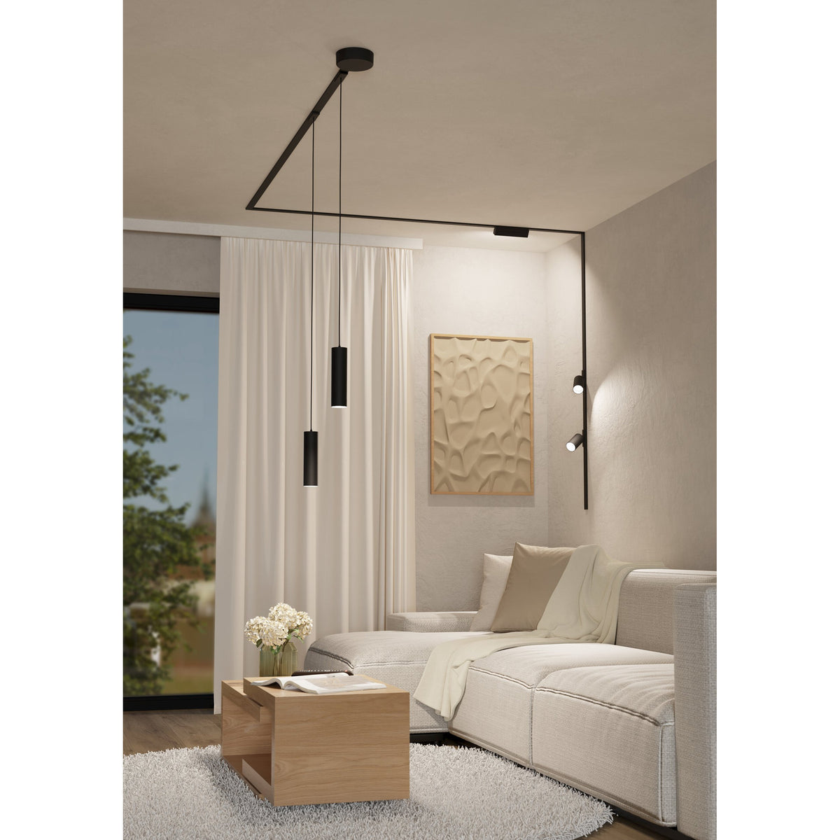 Tplus Extension Lighting Track - Black