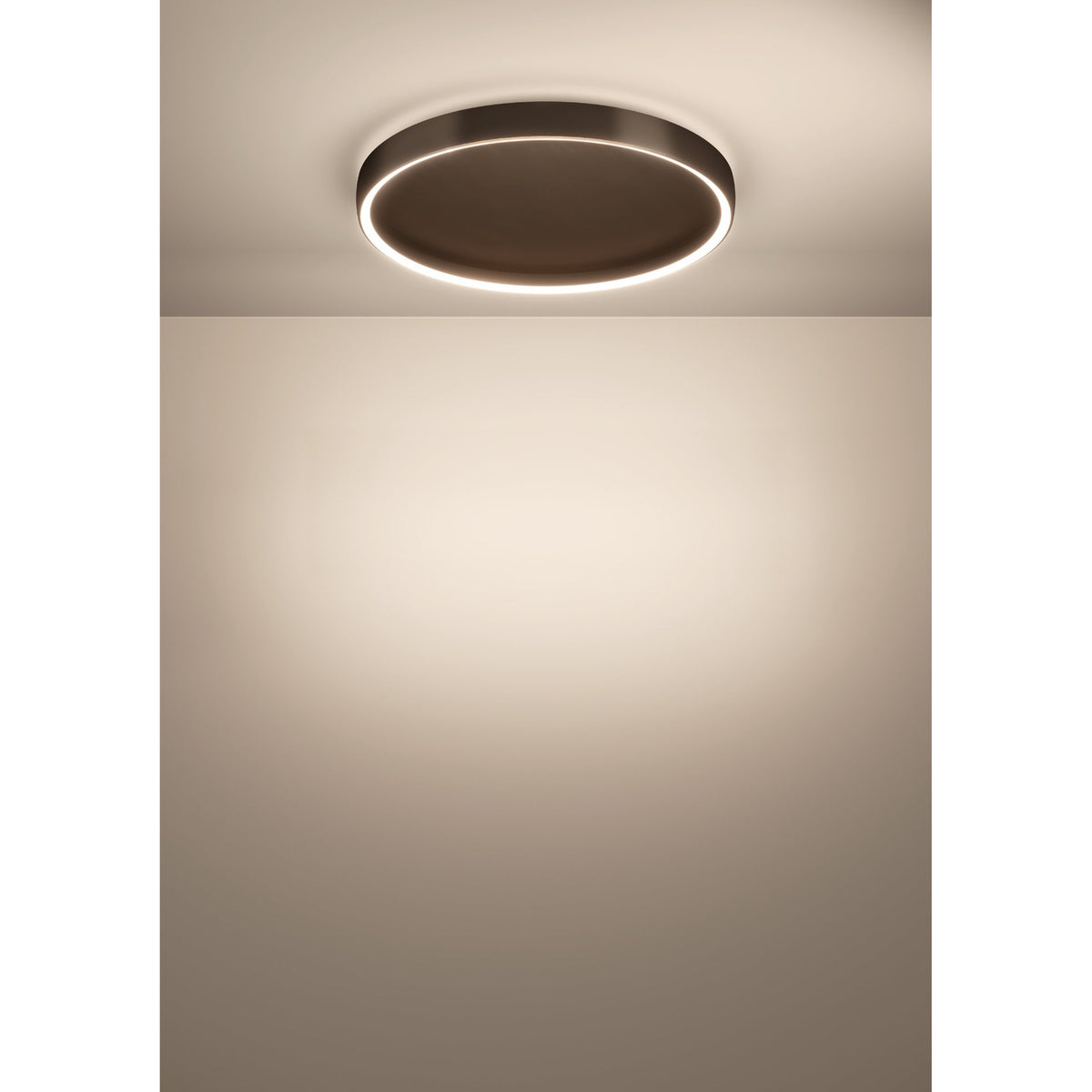 Trabuco LED Flush Ceiling Light - Black & Brown