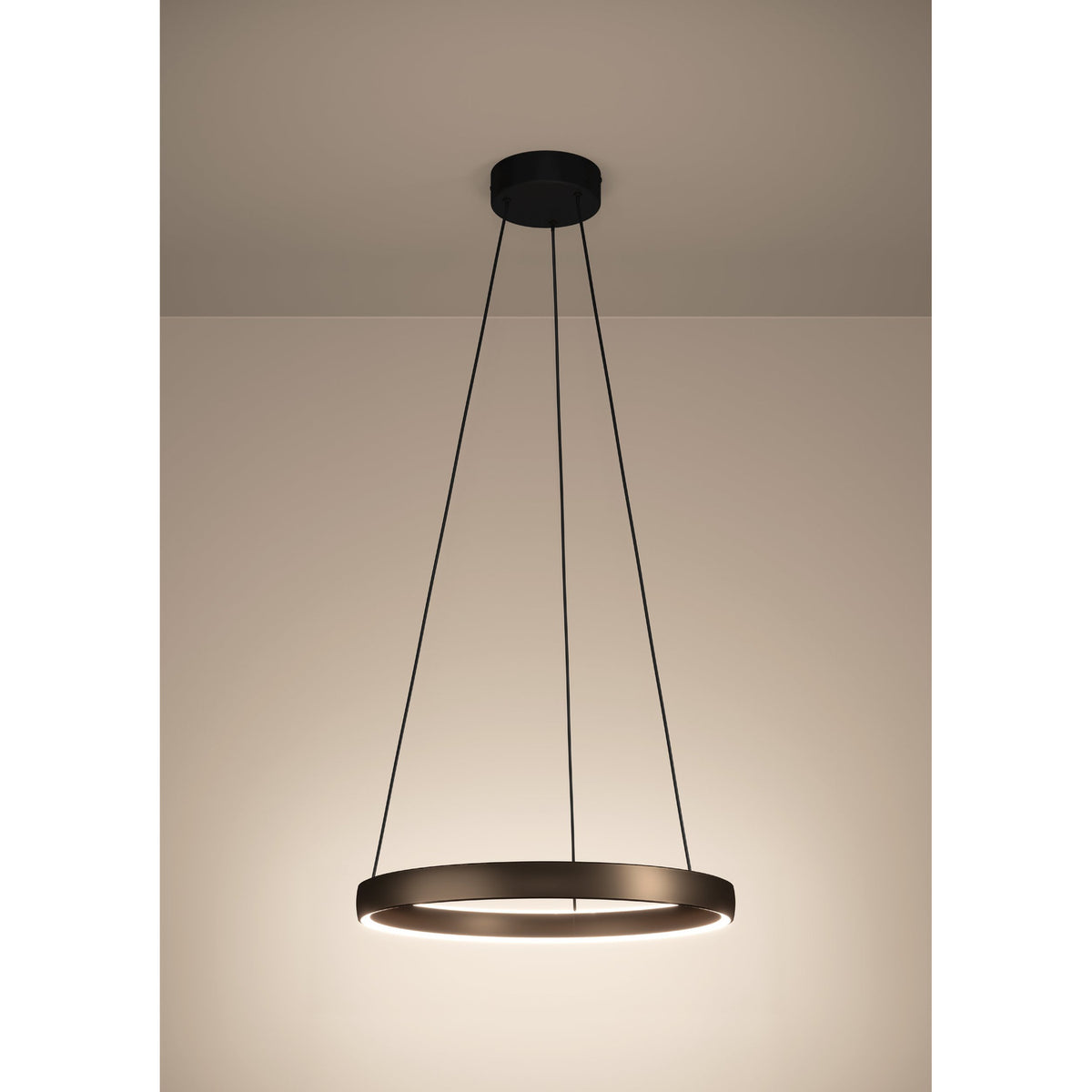 Trabuco Pendant Light 55cm - Black & Brown