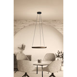 Trabuco Pendant Light 55cm - Black & Brown
