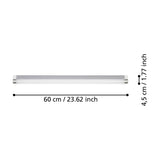 Tragacete 1 LED Bathroom Wall Light 60cm - Silver & Chrome