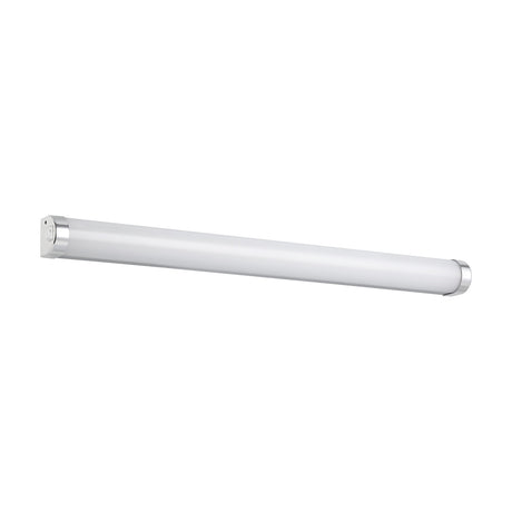 Tragacete 60cm LED bathroom wall light, a slim tubular bar with white diffuser and chrome end caps, shown on a plain white background.