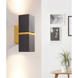 Tramena Wall Light 5.5cm - Black & Gold