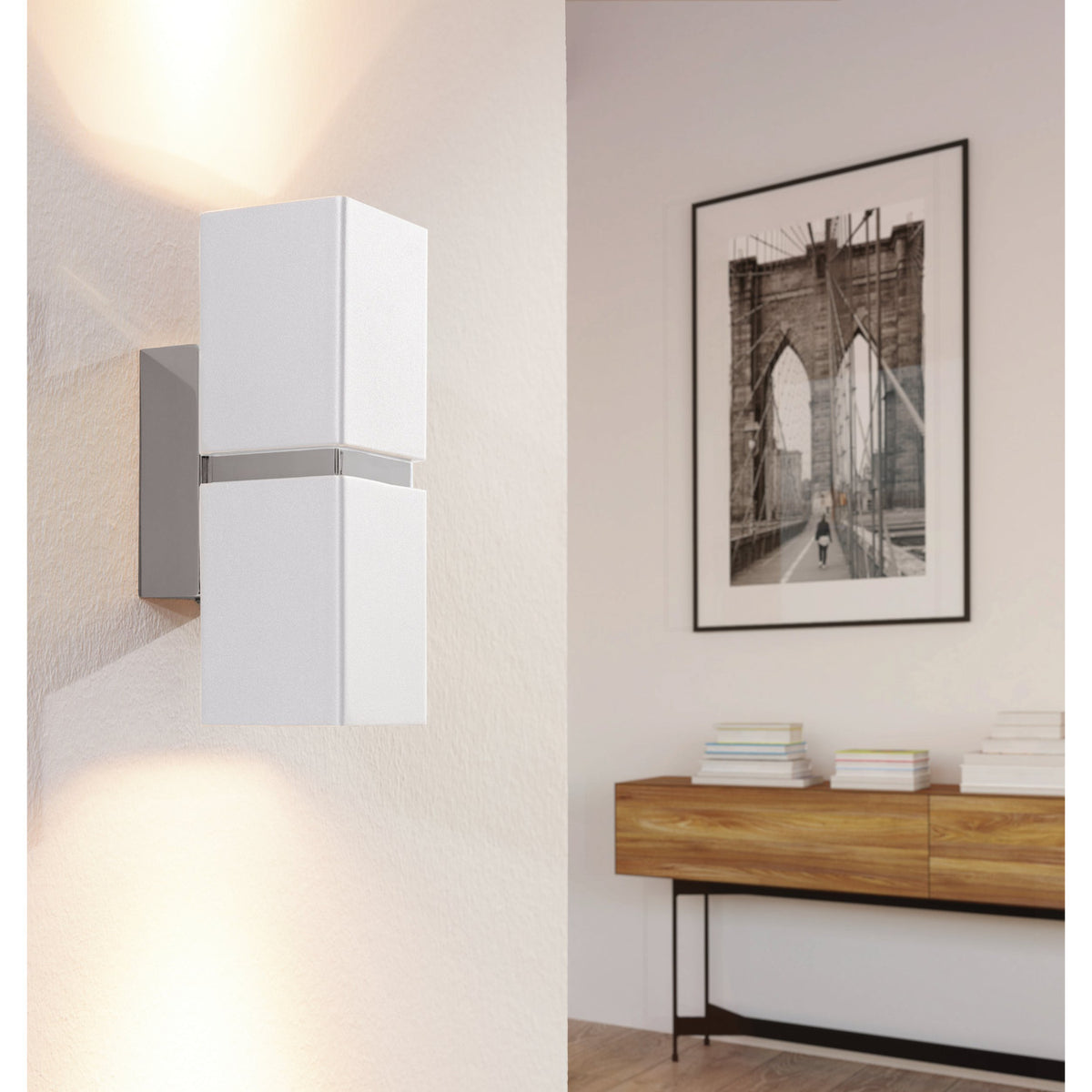 Tramena Wall Light 5.5cm - Chrome & White