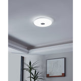 Trelmanne LED Flush Ceiling Light - White & Clear
