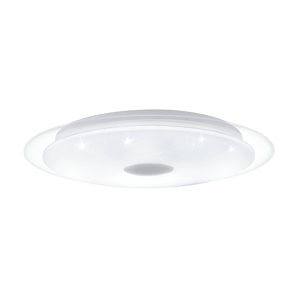 Trelmanne LED Flush Ceiling Light - White & Clear
