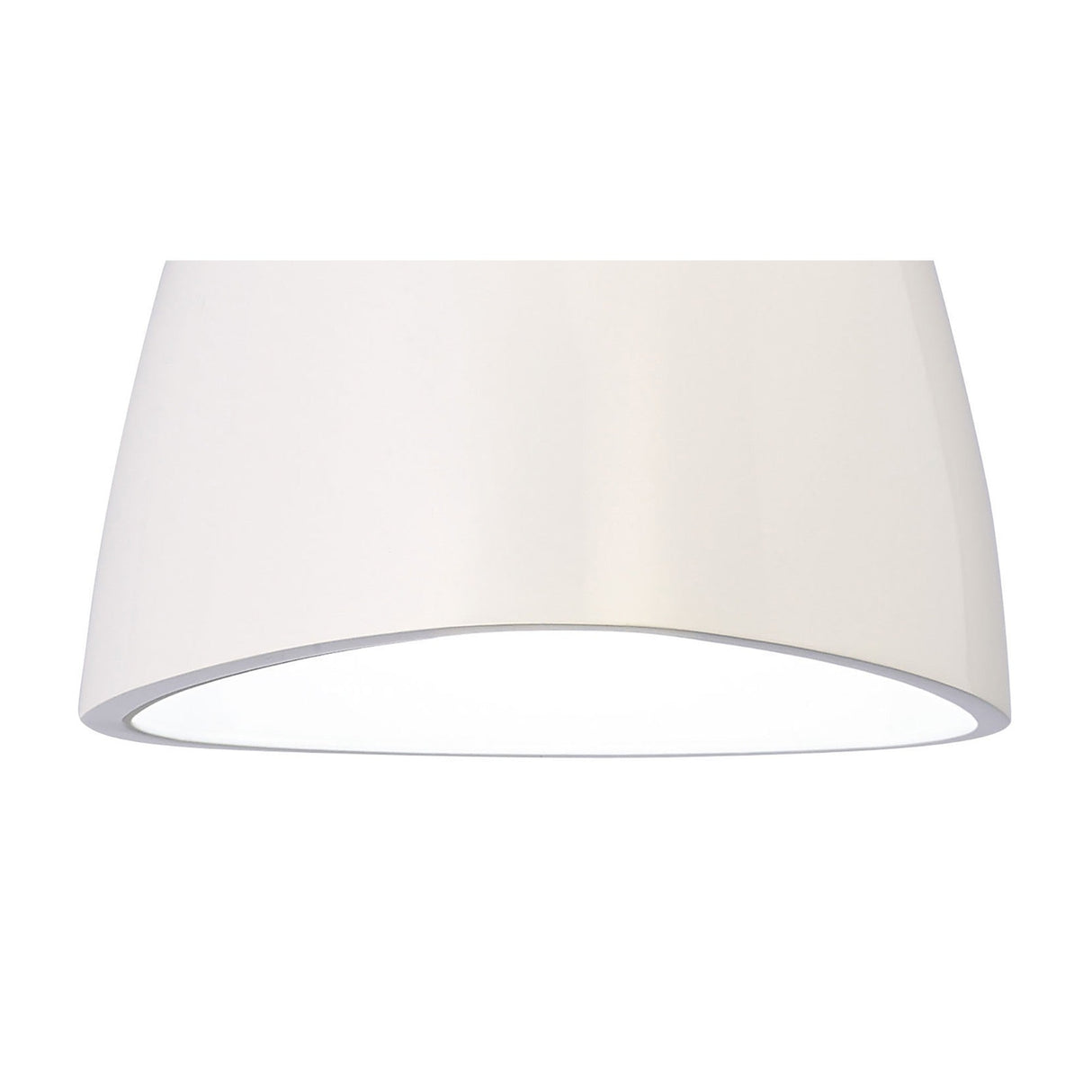 Triangle 22cm 1 Light Glass Pendant Light - White & Polished Chrome