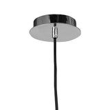 Triangle 22cm 1 Light Glass Pendant Light - Beech & Polished Chrome