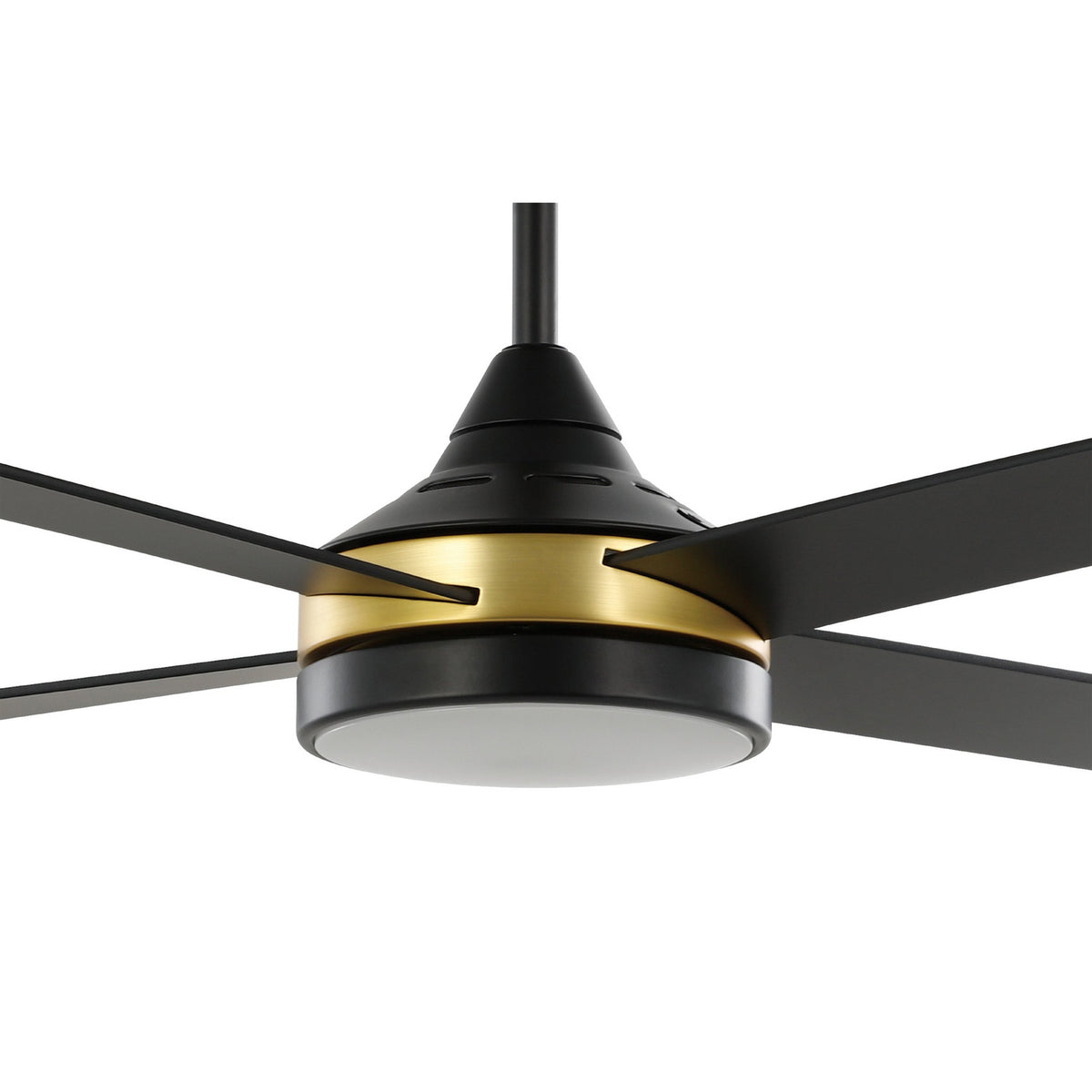 Trinidad Ceiling Fan with Light - Black & Brass