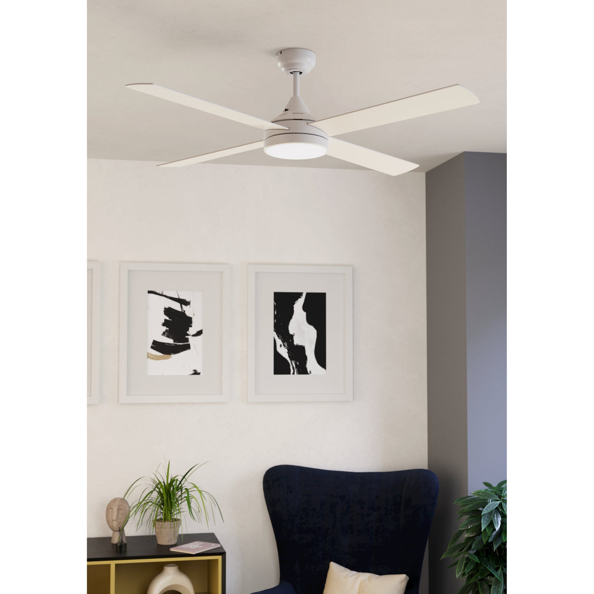 Trinidad Ceiling Fan with Light - Matt White