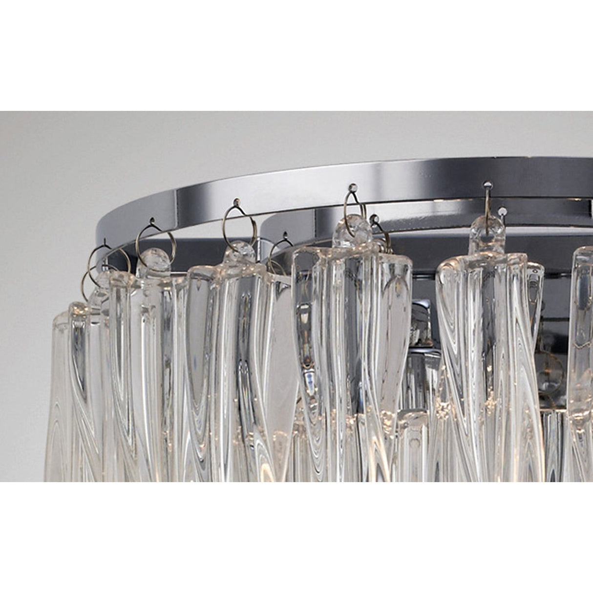 Tropez 2 Light Glass Wall Light - Polished Chrome