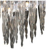 Tropez 3 Light Glass Flush Ceiling Light With RGB & Remote Control – Polished Chrome