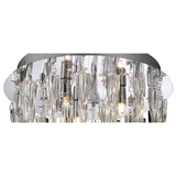 Tropez 3 Light Glass Flush Ceiling Light With RGB & Remote Control – Polished Chrome