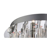 Tropez 3 Light Glass Flush Ceiling Light With RGB & Remote Control – Polished Chrome