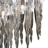 Tropez 3 Light Glass Flush Ceiling Light With RGB & Remote Control – Polished Chrome