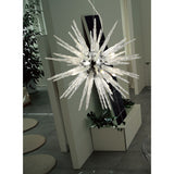Tropez 60cm 8 Light Glass Suspension Light - Polished Chrome