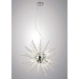 Tropez 60cm 8 Light Glass Suspension Light - Polished Chrome