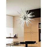 Tropez 60cm 8 Light Glass Suspension Light - Polished Chrome