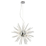 Tropez 60cm 8 Light Glass Suspension Light - Polished Chrome