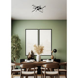 Trosmessa LED 4 Light Flush Ceiling Light 20W - Black