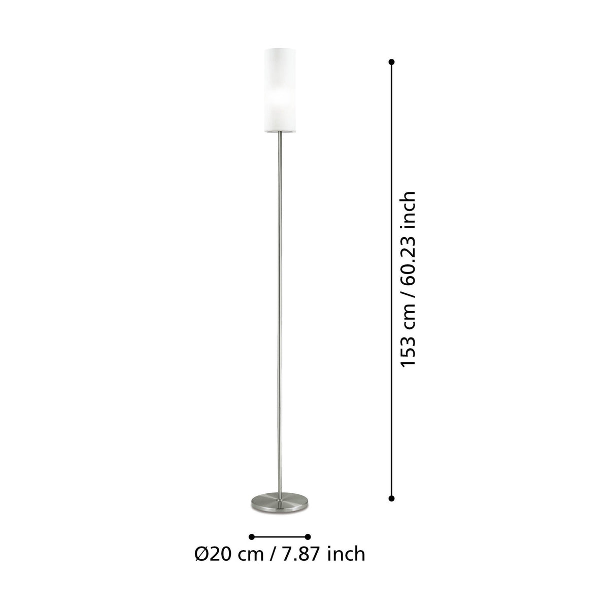 Troy 3 Floor Lamp - Satin Nickel