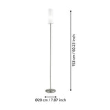 Troy 3 Floor Lamp - Satin Nickel