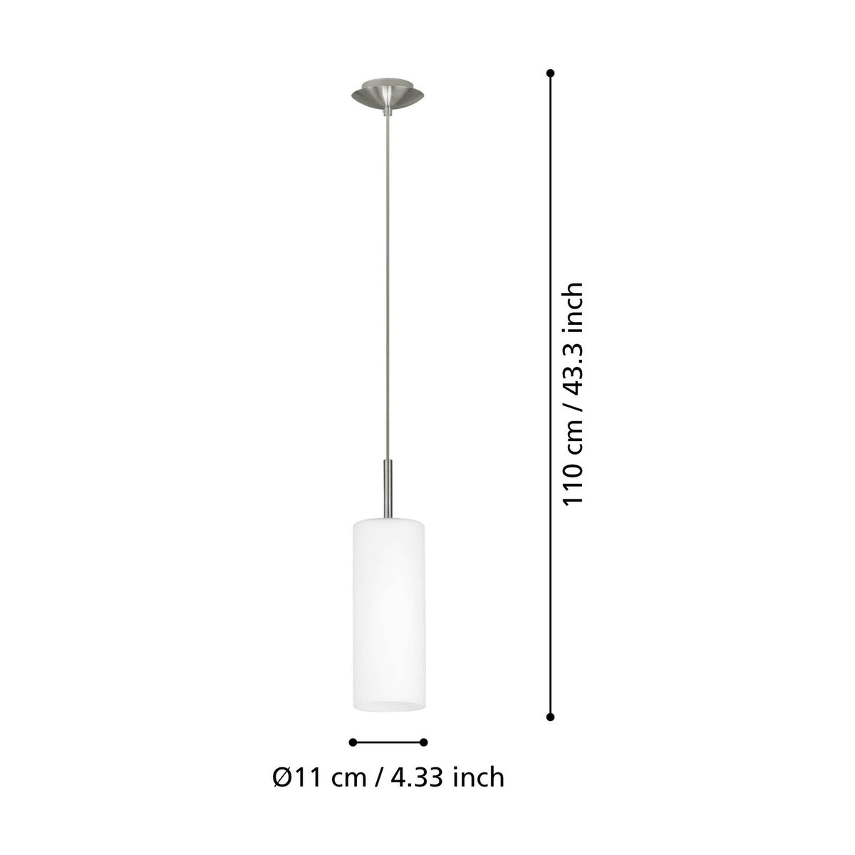Troy 3 Glass Pendant Light - Satin Nickel