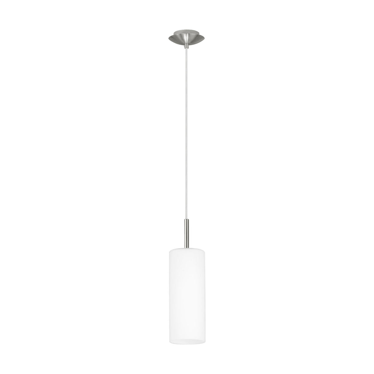 Troy 3 Glass Pendant Light - Satin Nickel