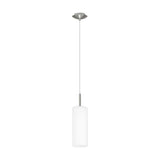 Troy 3 Glass Pendant Light - Satin Nickel