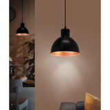Truro 1 Pendant Light - Black & Copper