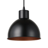 Truro 1 Pendant Light - Black & Copper
