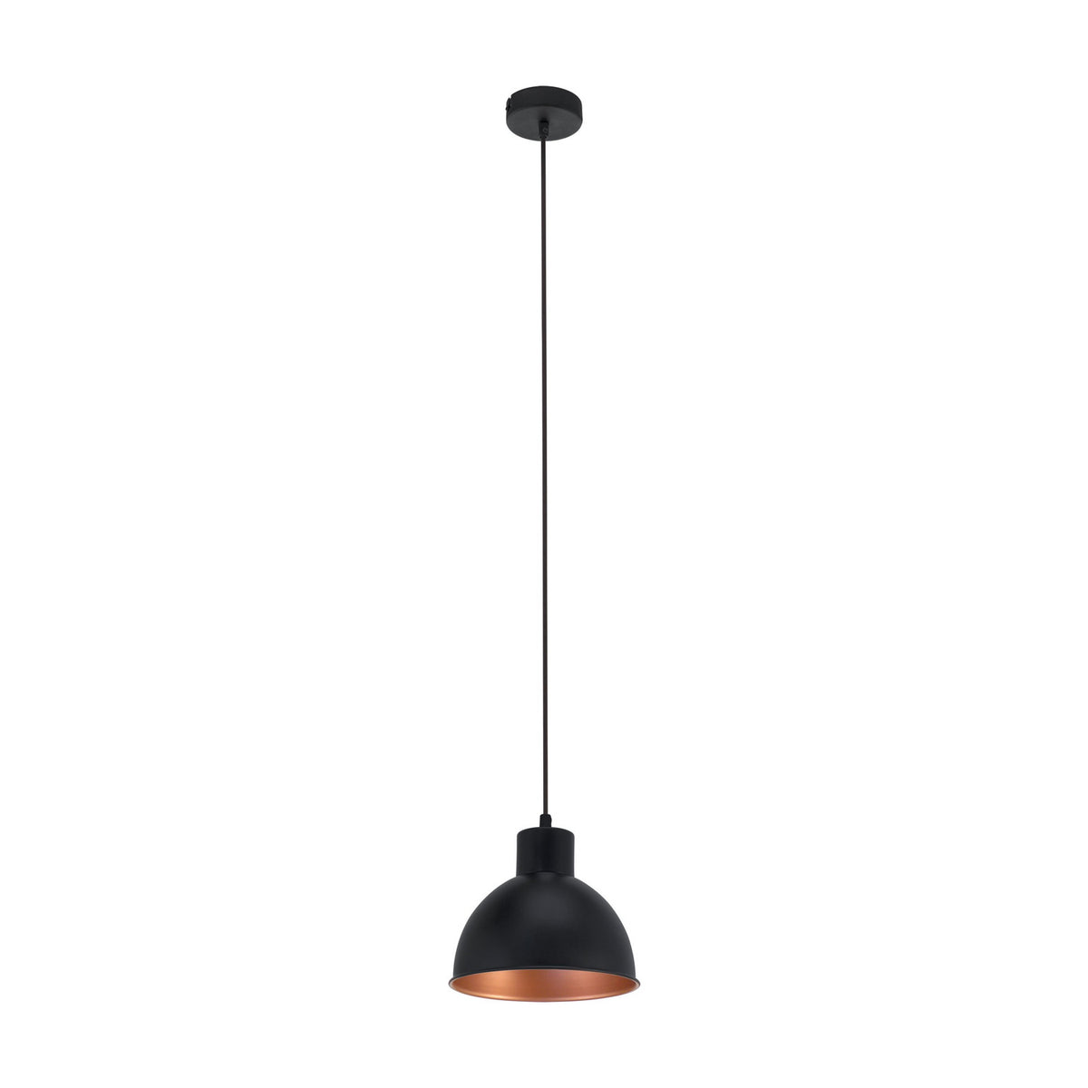 Truro 1 Pendant Light - Black & Copper