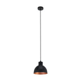 Truro 1 Pendant Light - Black & Copper