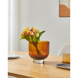 Tudiya Glass Vase 20cm - Amber