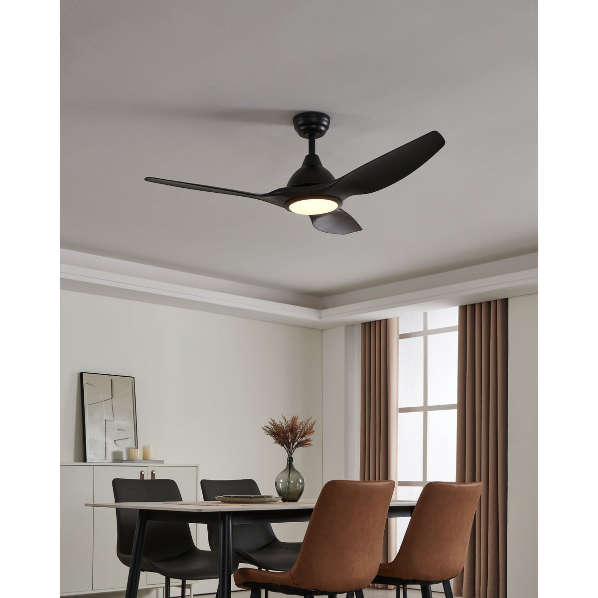 Tunitas Ceiling Fan with Light - Matt Black
