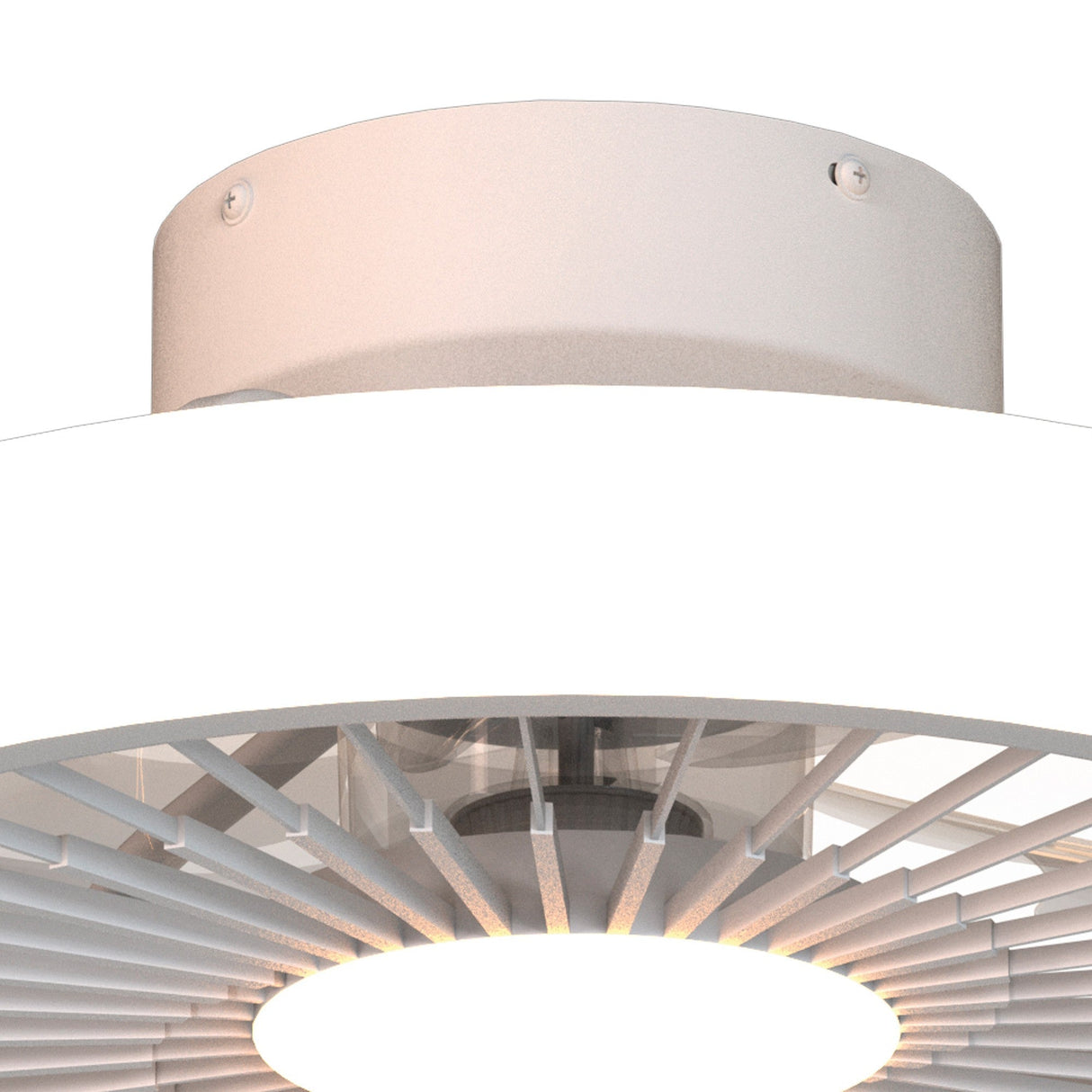 Turbo CCT Dimmable LED Ceiling Retractable Fan Light With Remote - White