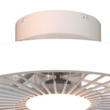 Turbo CCT Dimmable LED Ceiling Retractable Fan Light With Remote - White