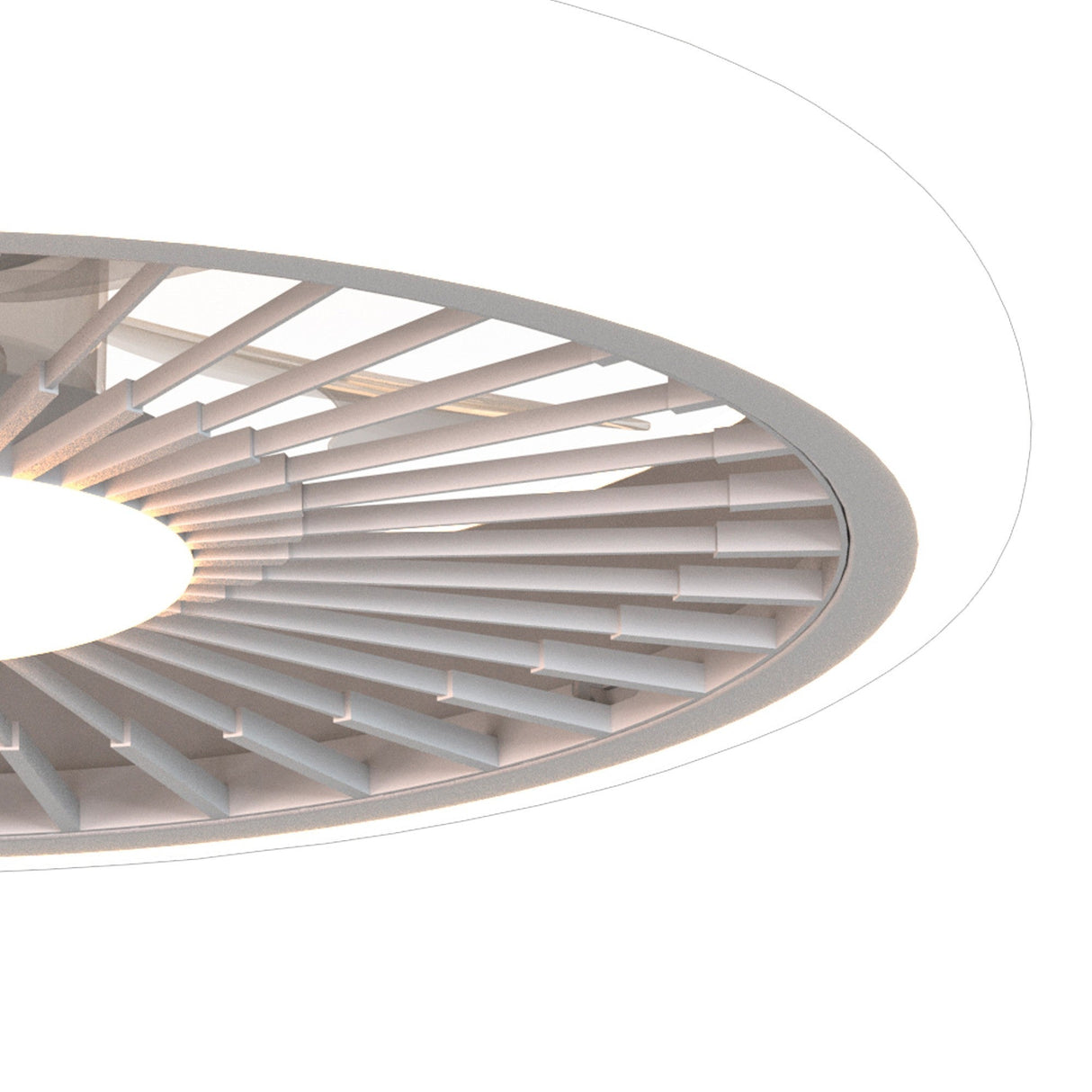 Turbo CCT Dimmable LED Ceiling Retractable Fan Light With Remote - White