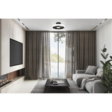 Turbo CCT Dimmable LED Ceiling Retractable Fan Light With Remote - Black